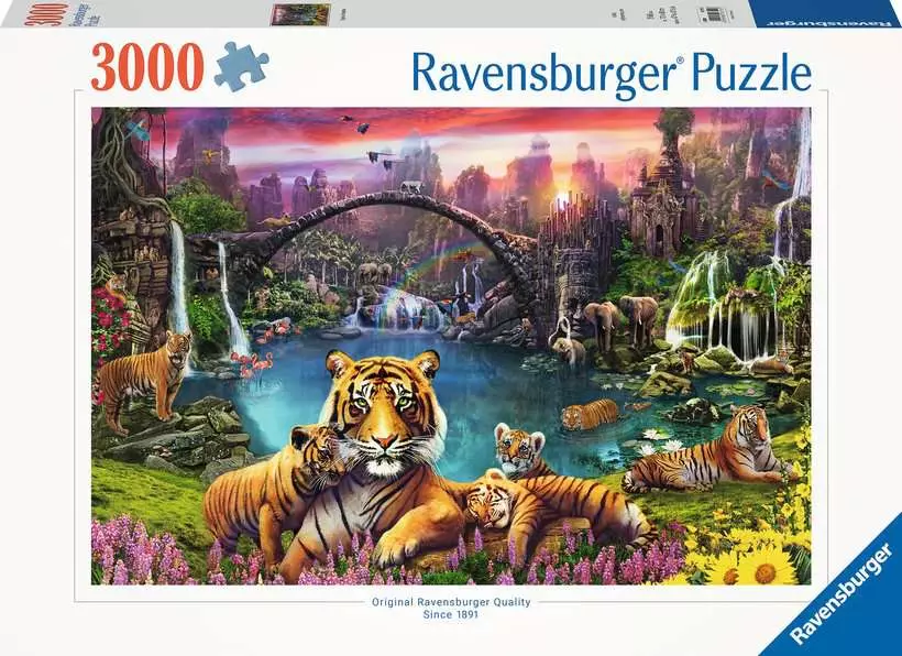 Tigers in Paradise - Standard Adult Puzzle, 3000 Pieces