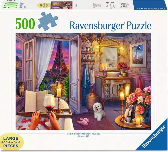 Cozy Bathroom - Larger Puzzle Pieces, 500 Pieces (Large)