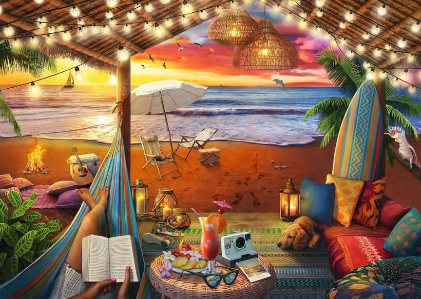 Cozy Cabana - Larger Puzzle Pieces, 500 Pieces (Large)