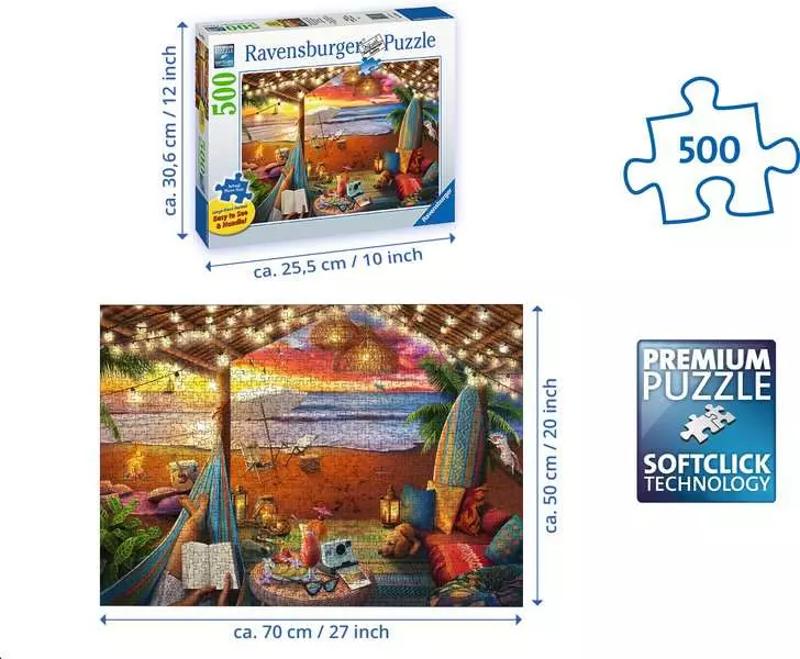 Cozy Cabana - Larger Puzzle Pieces, 500 Pieces (Large)
