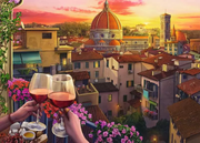 Cozy Wine Terrace - Larger Puzzle Pieces, 500 Pieces (Large)