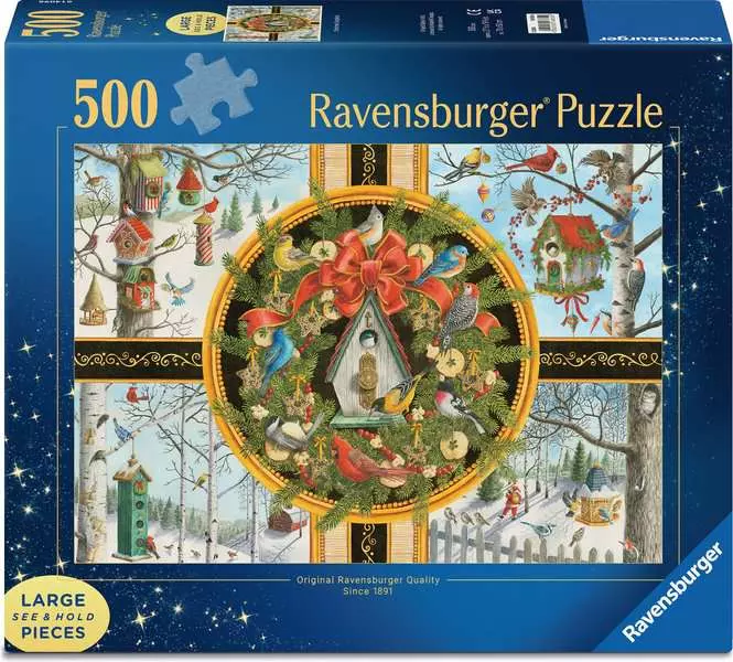 Christmas Songbirds - Larger Puzzle Pieces, 500 Pieces (Large)