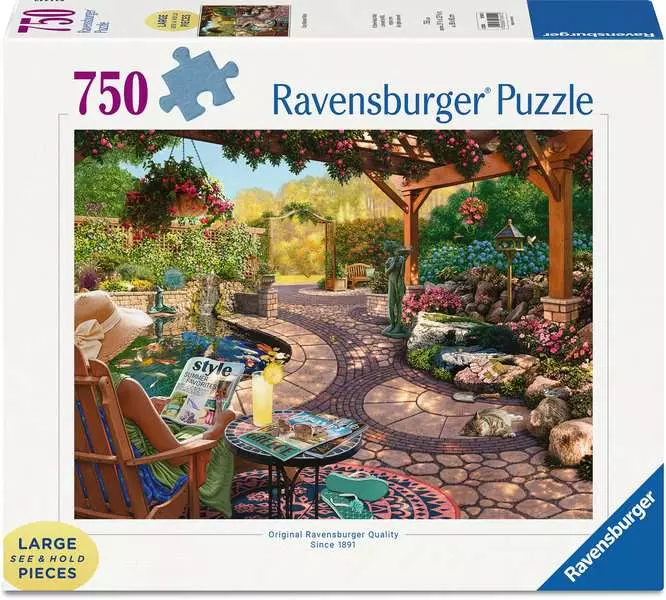 Cozy Backyard Bliss - Larger Puzzle Pieces, 750 Pieces (Large)