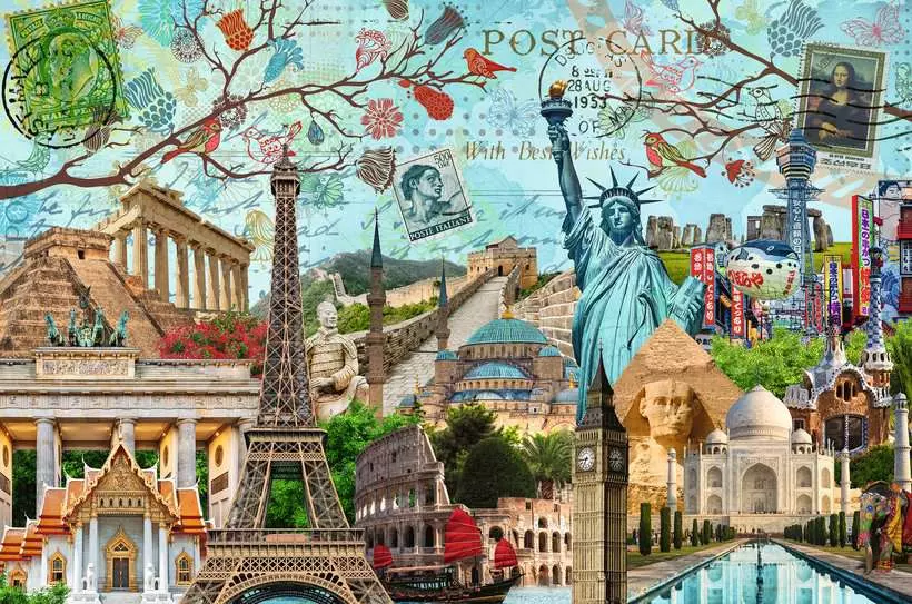 Big Cities Collage - Standard Adult Puzzle, 5000 Pieces