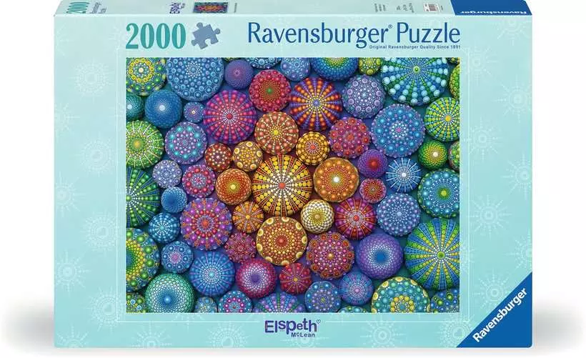 Radiating Rainbow Mandalas - Standard Adult Puzzle, 2000 Pieces
