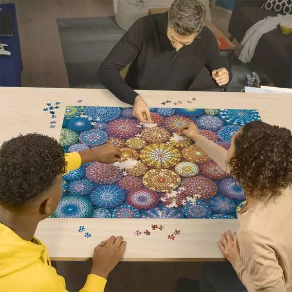 Radiating Rainbow Mandalas - Standard Adult Puzzle, 2000 Pieces