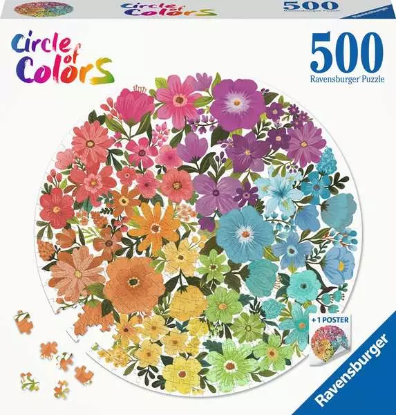 Flowers - Circle of Colors, 500 Pieces