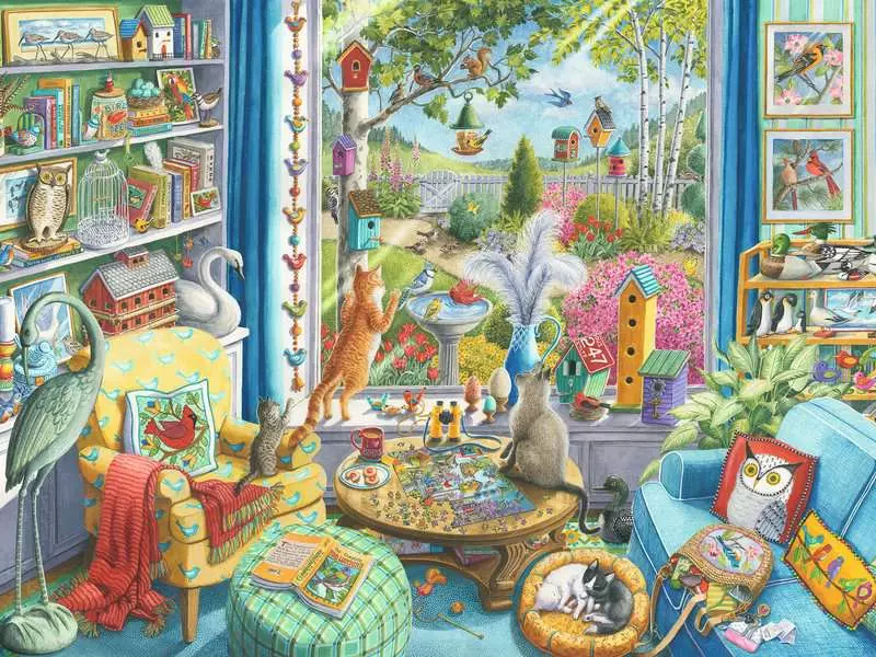 The Bird Watchers - Larger Puzzle Pieces, 750 Pieces (Large)