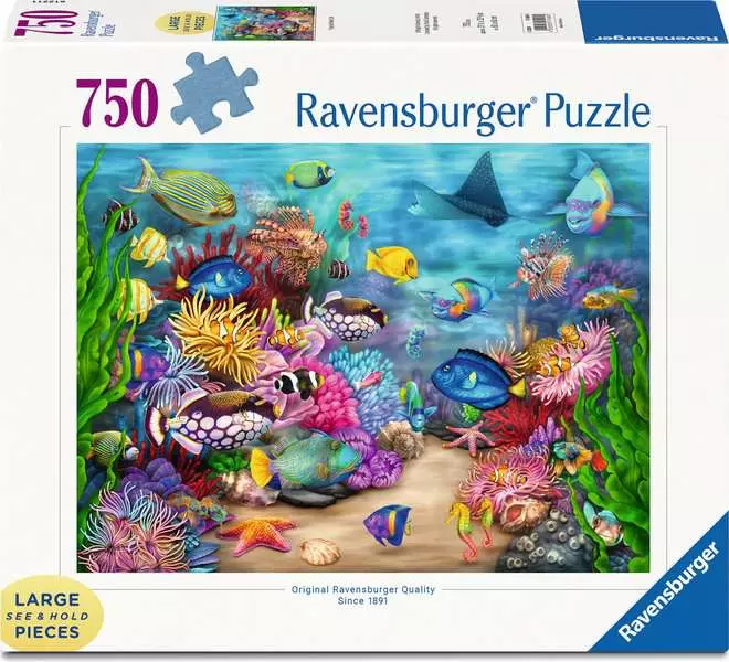 Tropical Reef Life - Larger Puzzle Pieces, 750 Pieces (Large)