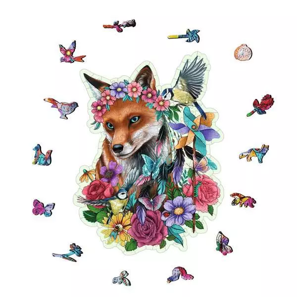 Colorful Fox - Wooden Puzzles, 150 Pieces