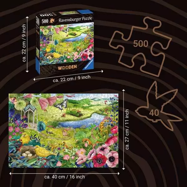 Nature Garden - Wooden Puzzles, 500 Pieces