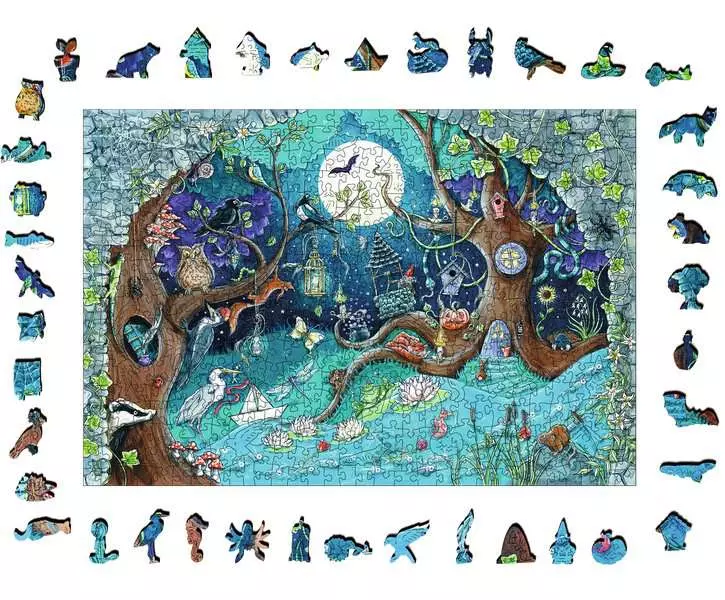 Fantasy Forest - Wooden Puzzles, 500 Pieces