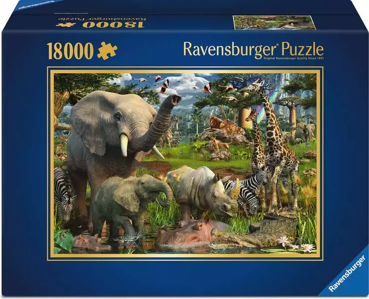 At the Waterhole - Large Jigsaw Puzzles, 18,000 Pieces