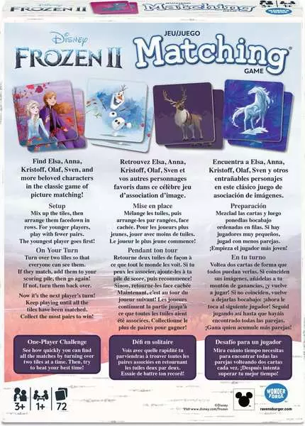 Disney Frozen 2: Matching - Memory Game