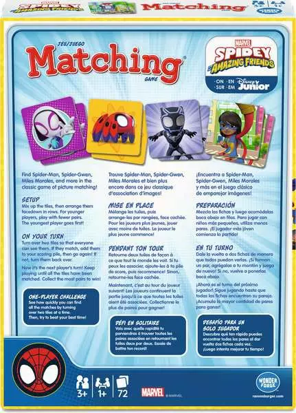 Spidey & Friends: Matching (Trilingual) - Memory Game