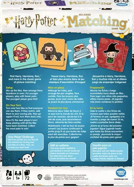 Harry Potter: Matching (Trilingual) - Memory Game