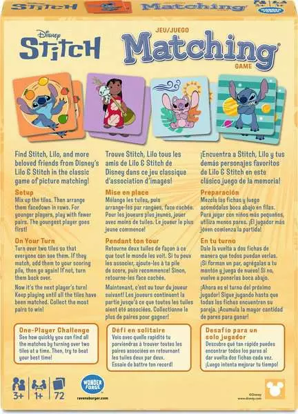 Disney Stitch: Matching (Trilingual) - Memory Game