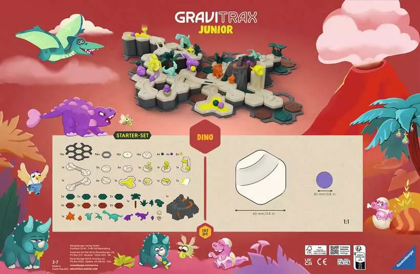 GraviTrax Junior: Dinosaur Starter Set - Brain Game, XXL
