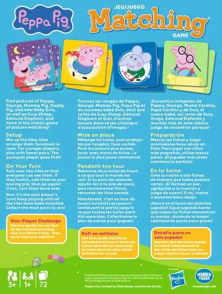 Peppa Pig Mummy: Matching (Trilingual) - Memory Game