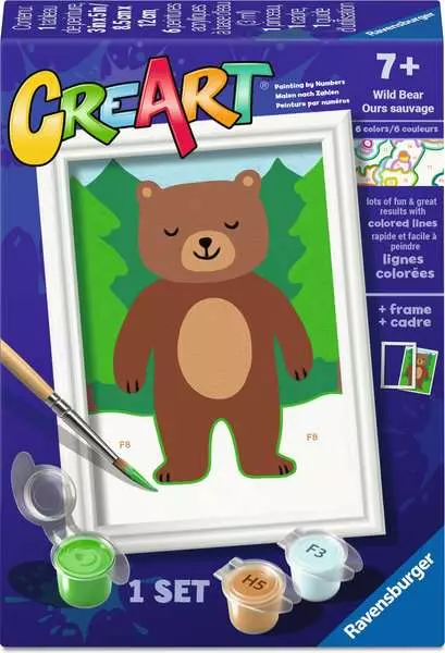 CreArt: Wild Bear - Painting by Numbers, 3 x 5