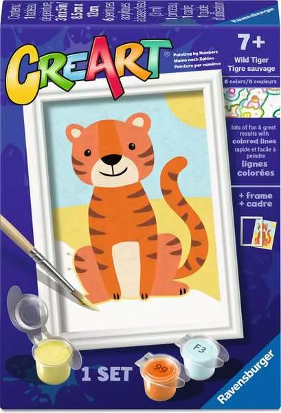 CreArt: Wild Tiger - Painting by Numbers, 3 x 5
