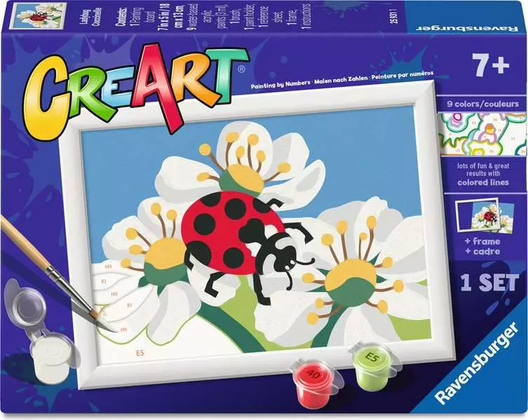 CreArt: Ladybug in Nature - Painting by Numbers, 5 x 7