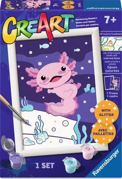 CreArt: Axolotl - Painting by Numbers, 5 x 7