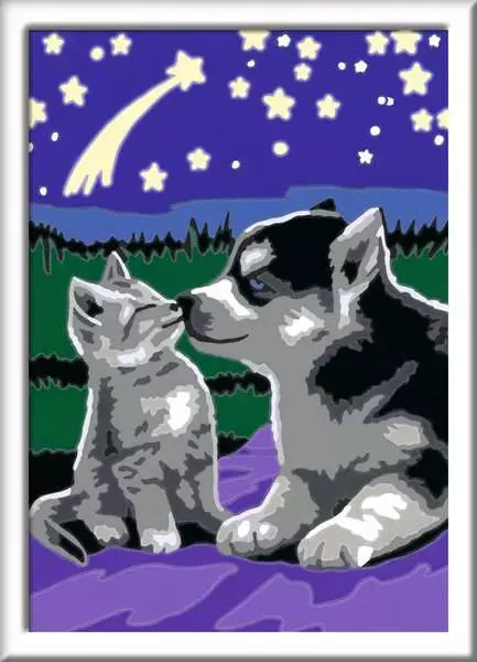 CreArt: Moonlight Friends - Painting by Numbers, 5 x 7