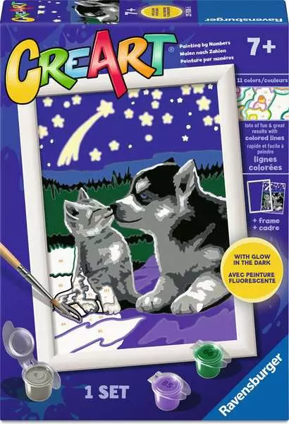 CreArt: Moonlight Friends - Painting by Numbers, 5 x 7