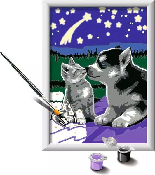 CreArt: Moonlight Friends - Painting by Numbers, 5 x 7