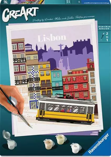 CreArt Cities: Lisbon - Painting by Numbers, 10 x 12