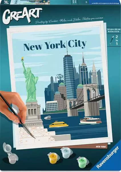 CreArt Cities: Colorful New York City - Painting by Numbers, 10 x 12