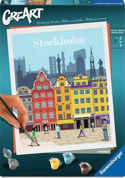 CreArt Cities: Colorful Stockholm - Painting by Numbers, 10 x 12