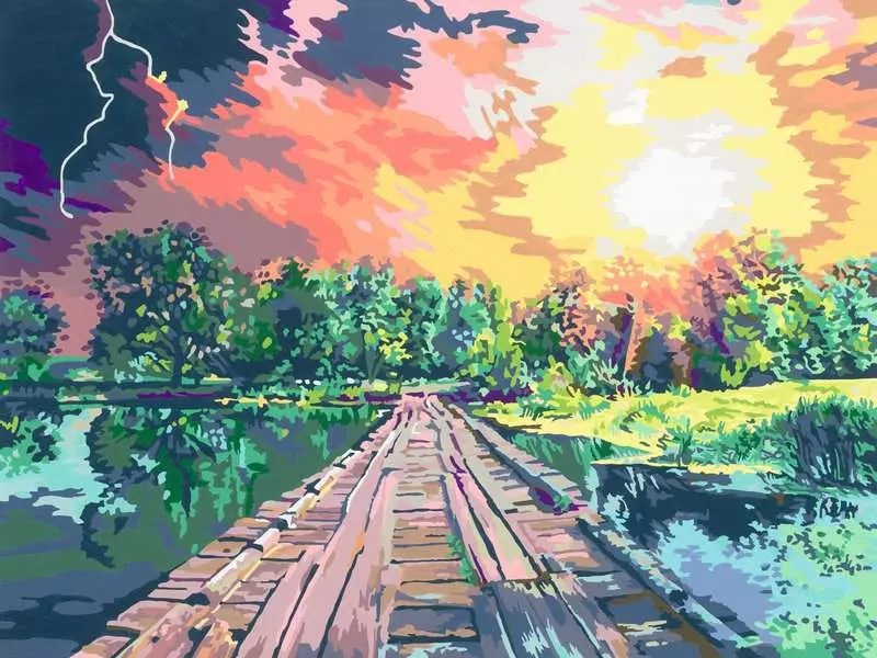 CreArt Canvas: Magical Light - Painting by Numbers, 12 x 16