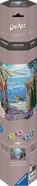 CreArt Canvas: Mediterranean Landscape - Painting by Numbers, 12 x 16