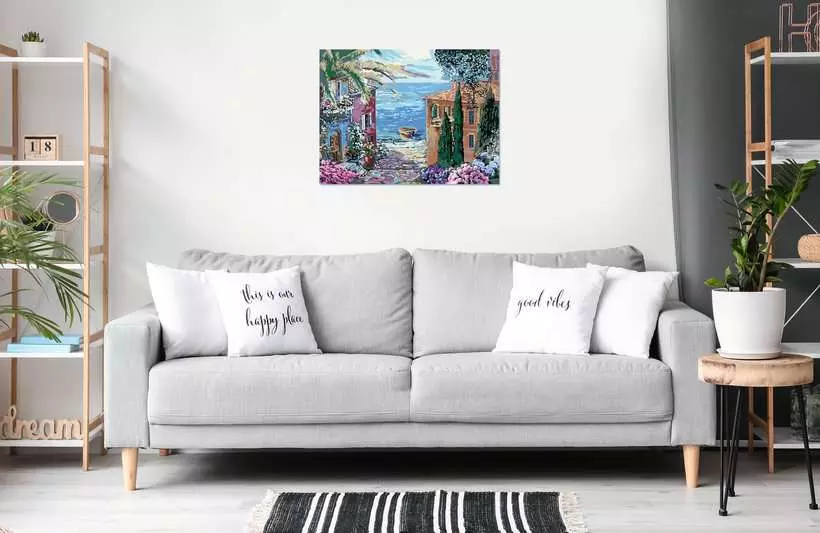 CreArt Canvas: Mediterranean Landscape - Painting by Numbers, 12 x 16