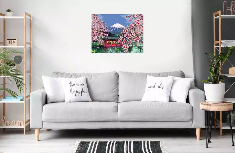 CreArt Canvas: Japanese Cherry Blossom - Painting by Numbers, 12 x 16