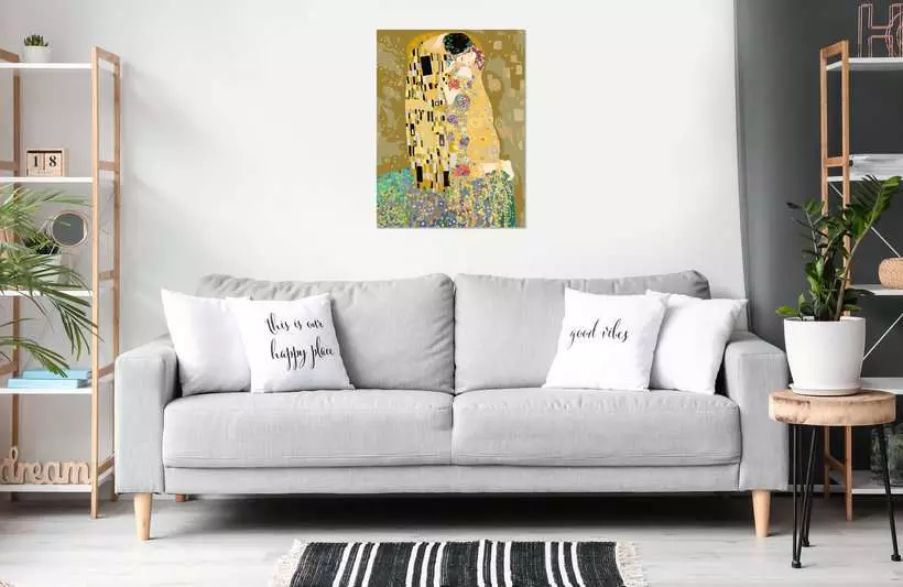 CreArt Canvas: The Kiss - Painting by Numbers, 12 x 16