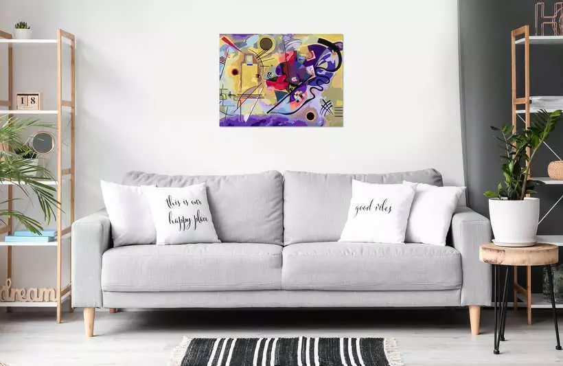 CreArt Canvas: Kandinisky - Yellow, Red, and Blue - Painting by Numbers, 12 x 16