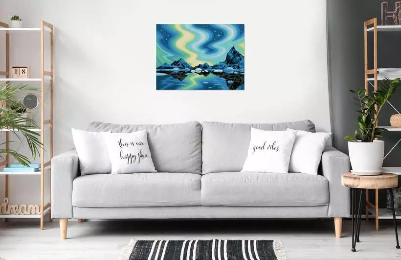 CreArt Canvas: Northern Lights - Painting by Numbers, 12 x 16
