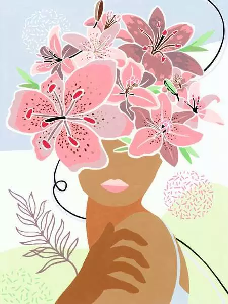 CreArt Canvas: Flower On My Mind - Painting by Numbers, 12 x 16