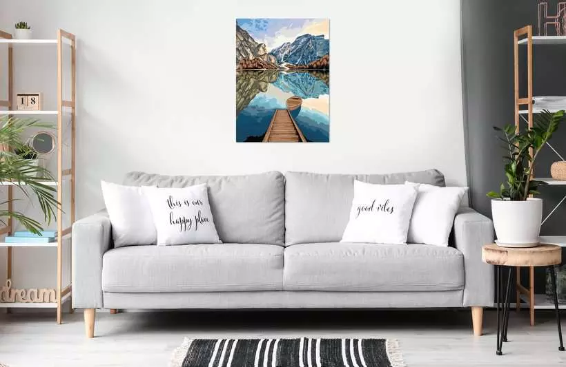 CreArt Canvas: Lake Views - Painting by Numbers, 12 x 16