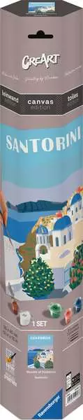 CreArt Canvas: Santorini - Painting by Numbers, 12 x 16