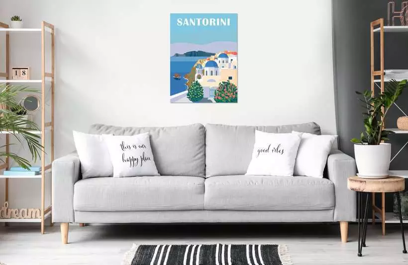 CreArt Canvas: Santorini - Painting by Numbers, 12 x 16