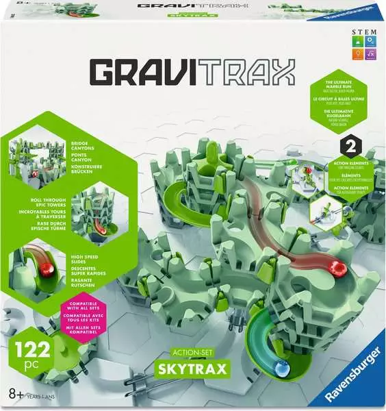 GraviTrax BASE: Skytrax Action Set - Construction Game, Medium