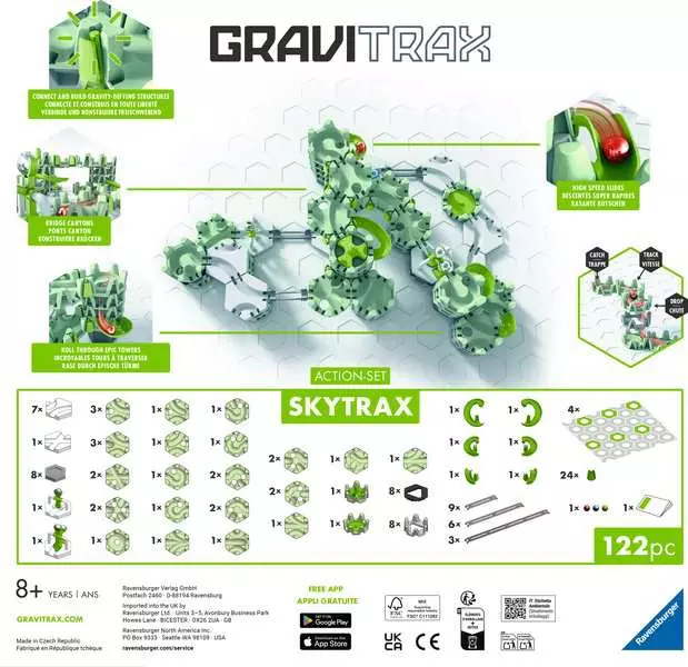 GraviTrax BASE: Skytrax Action Set - Construction Game, Medium