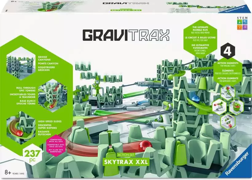 GraviTrax BASE: Skytrax Action Set - Construction Game, XXL