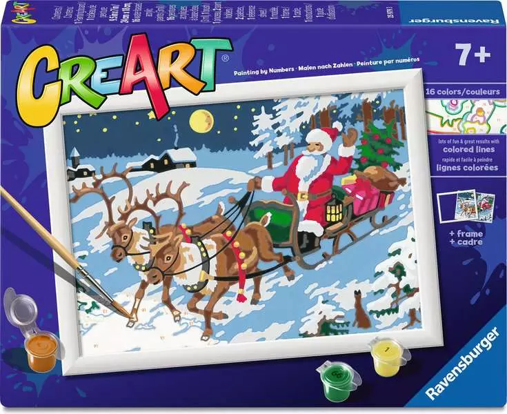 CreArt: The Night Before Christmas - Painting by Numbers, 7 x 10