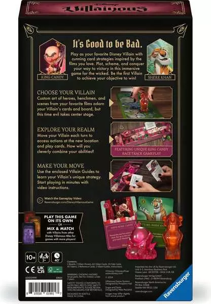 Disney Villainous: Sugar and Spite Family (English) - Strategy Board and Card Game