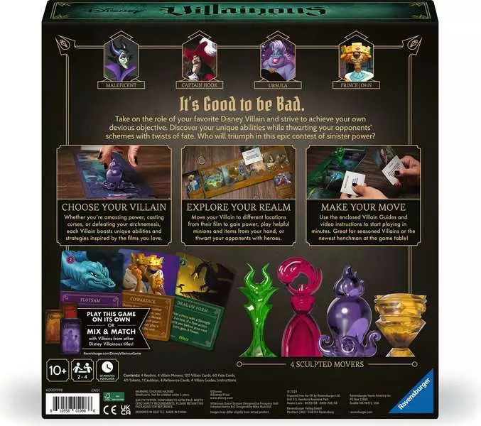Disney Villainous: Introduction to Evil Family - Strategy Board and Card Game